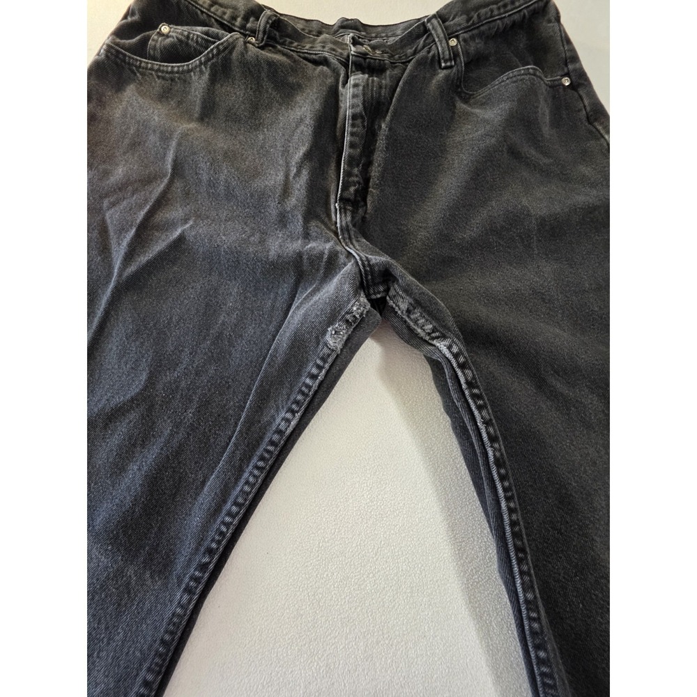 Wrangler 97601CB Jeans Mens 40x30 Black Faded Relaxed Fit Straight Leg Denim - Picture 5 of 14